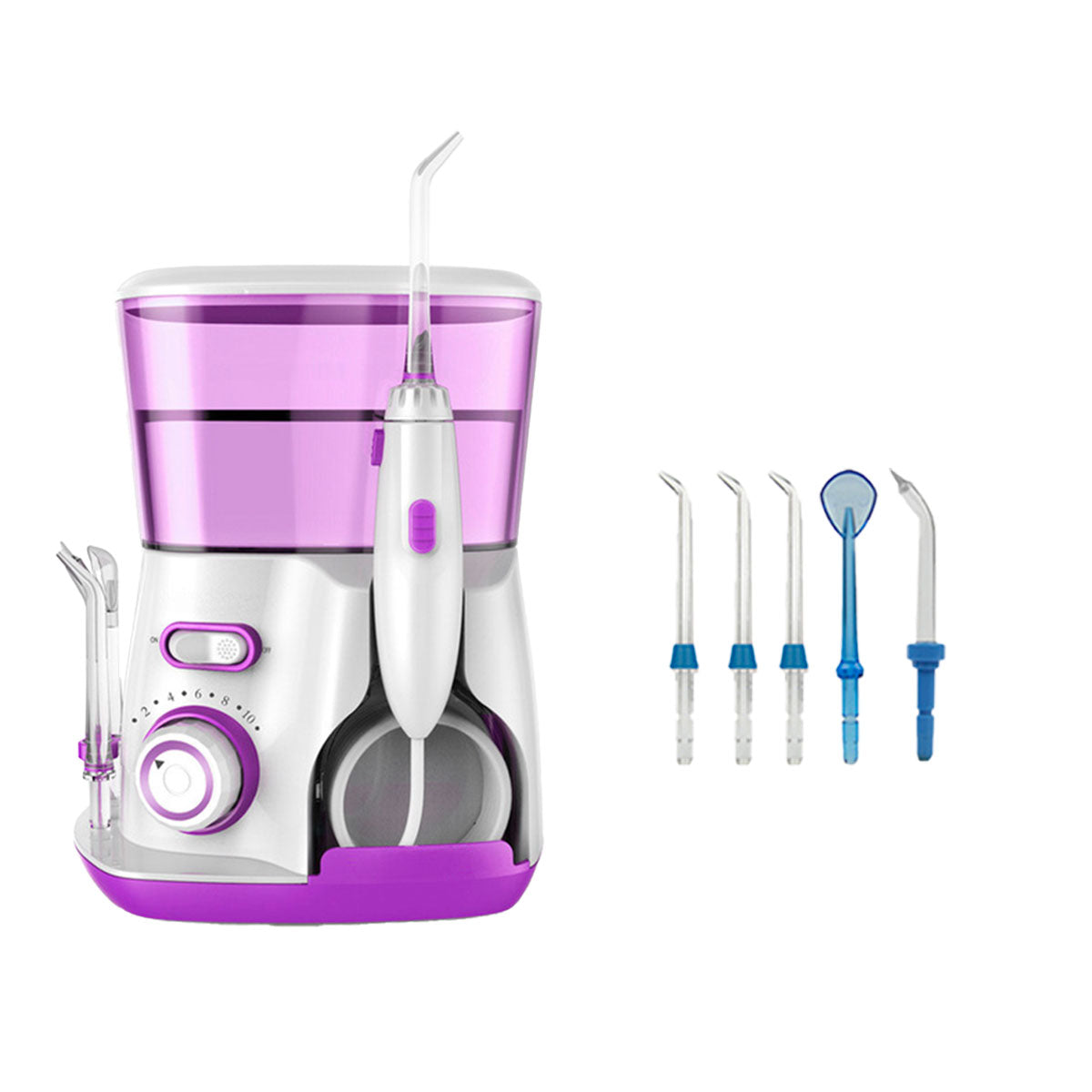 Hydrojet dentaire puissant - Oral Irrigator Pro 800 Rose - 5 buses incluses - oralirrigator.fr