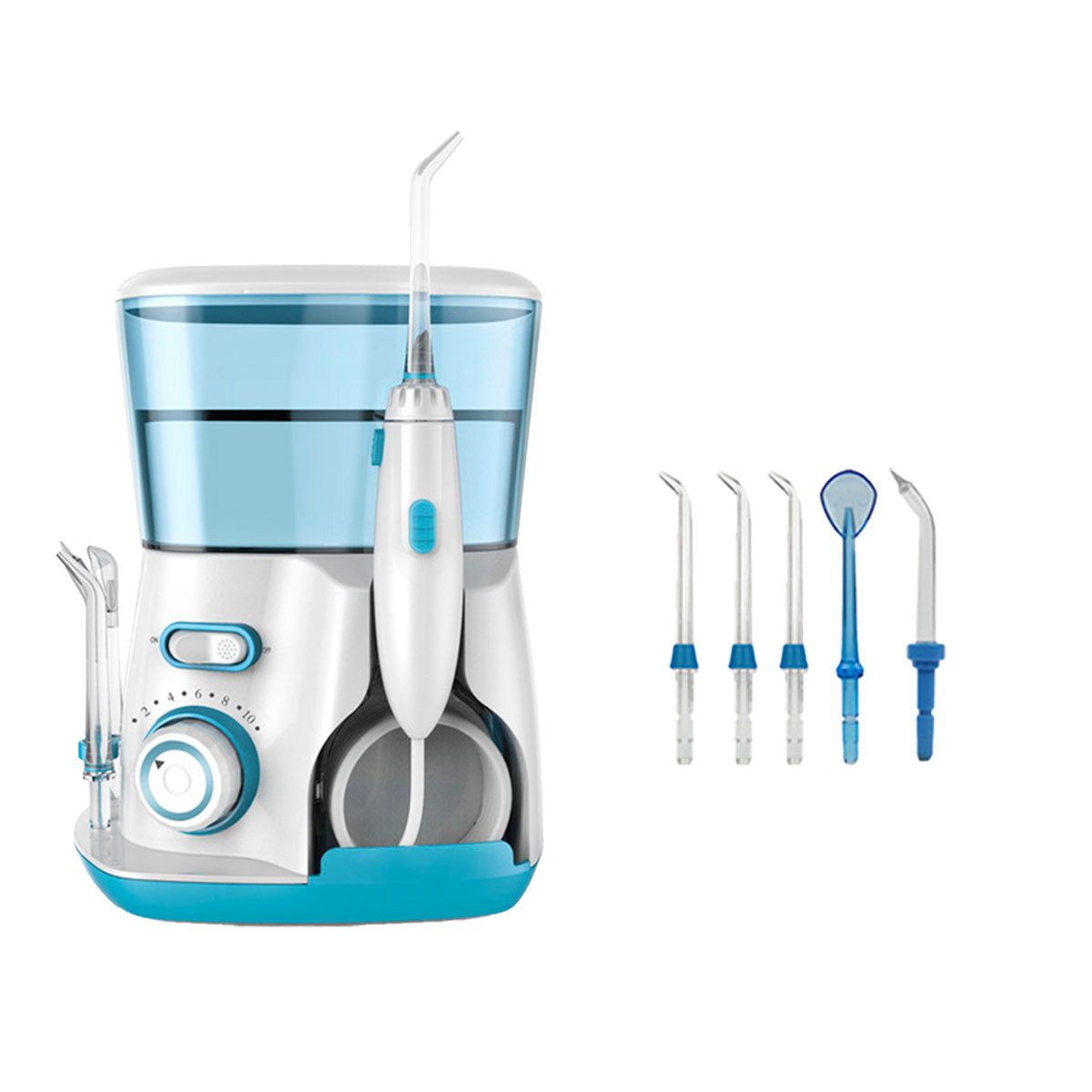 Hydropulseur dentaire puissant - Oral Irrigator Pro 800 Vert - 5 buses incluses - oralirrigator.fr