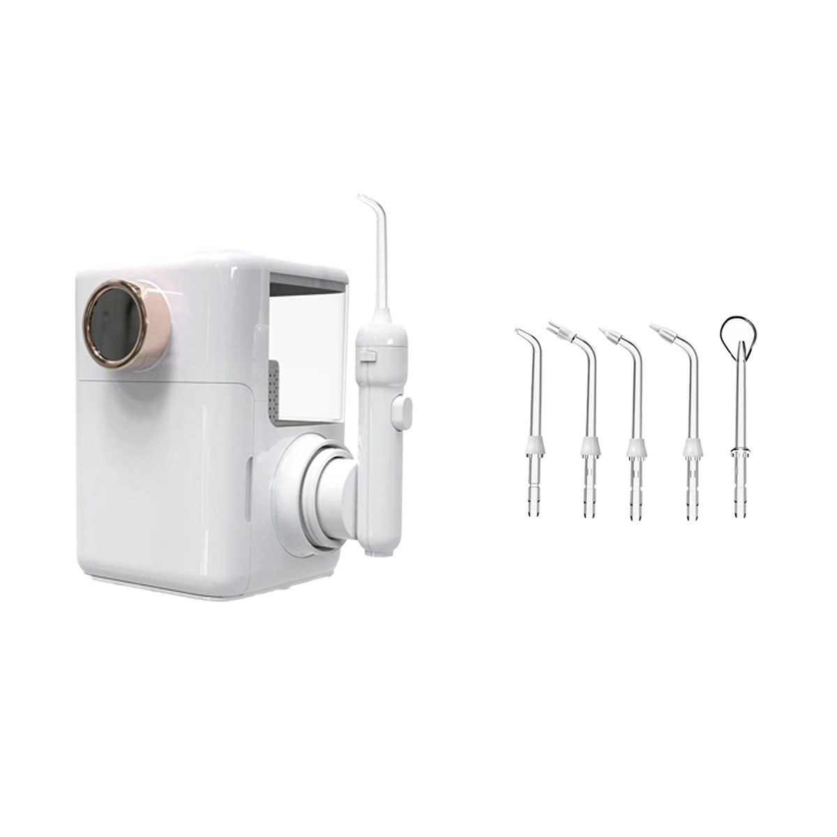 Jet dentaire professionnel - Oral irrigator AOW10 Blanc - 5 buses - oralirrigator.fr