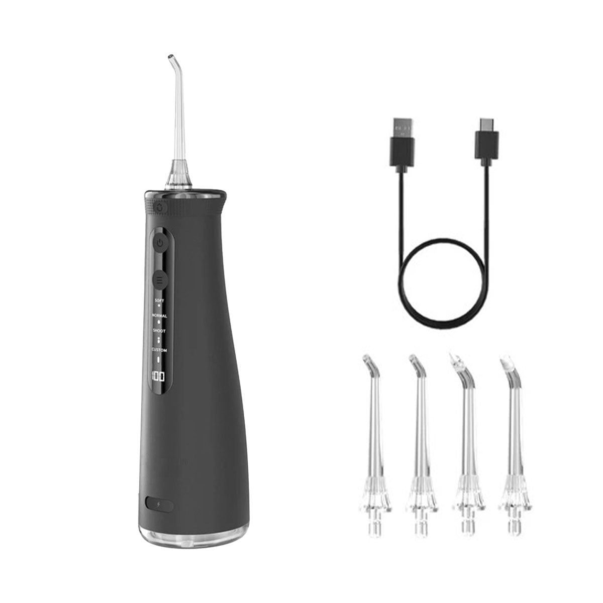Hydrojet pour dents - Oral Irrigator F52 - 4 buses - câble de recharge - oralirrigator.fr