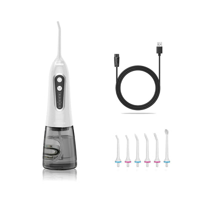 Hydrojet pour les dents - Oral Irrigator F40 Blanc - 6 buses - un câble de recharge - oralirrigator.fr
