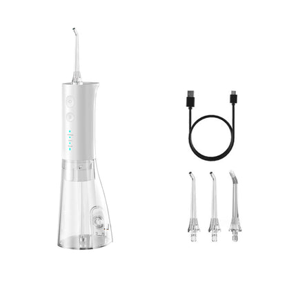 Hydropulseur gencives sensibles - Oral Irrigator F29 Blanc - 4 buses incluses + un câble de recharge usb - oralirrigator.fr