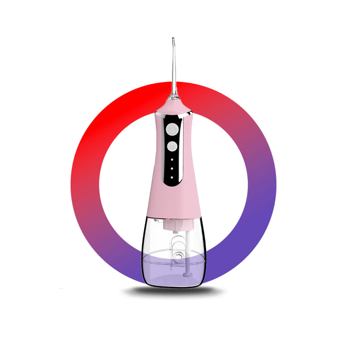 Hydropulseur jet dentaire portable rechargeable - Oral Irrigator L10 Rose - oralirrigator.fr