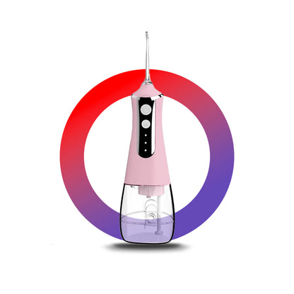 Hydropulseur jet dentaire portable rechargeable - Oral Irrigator L10 Rose - oralirrigator.fr