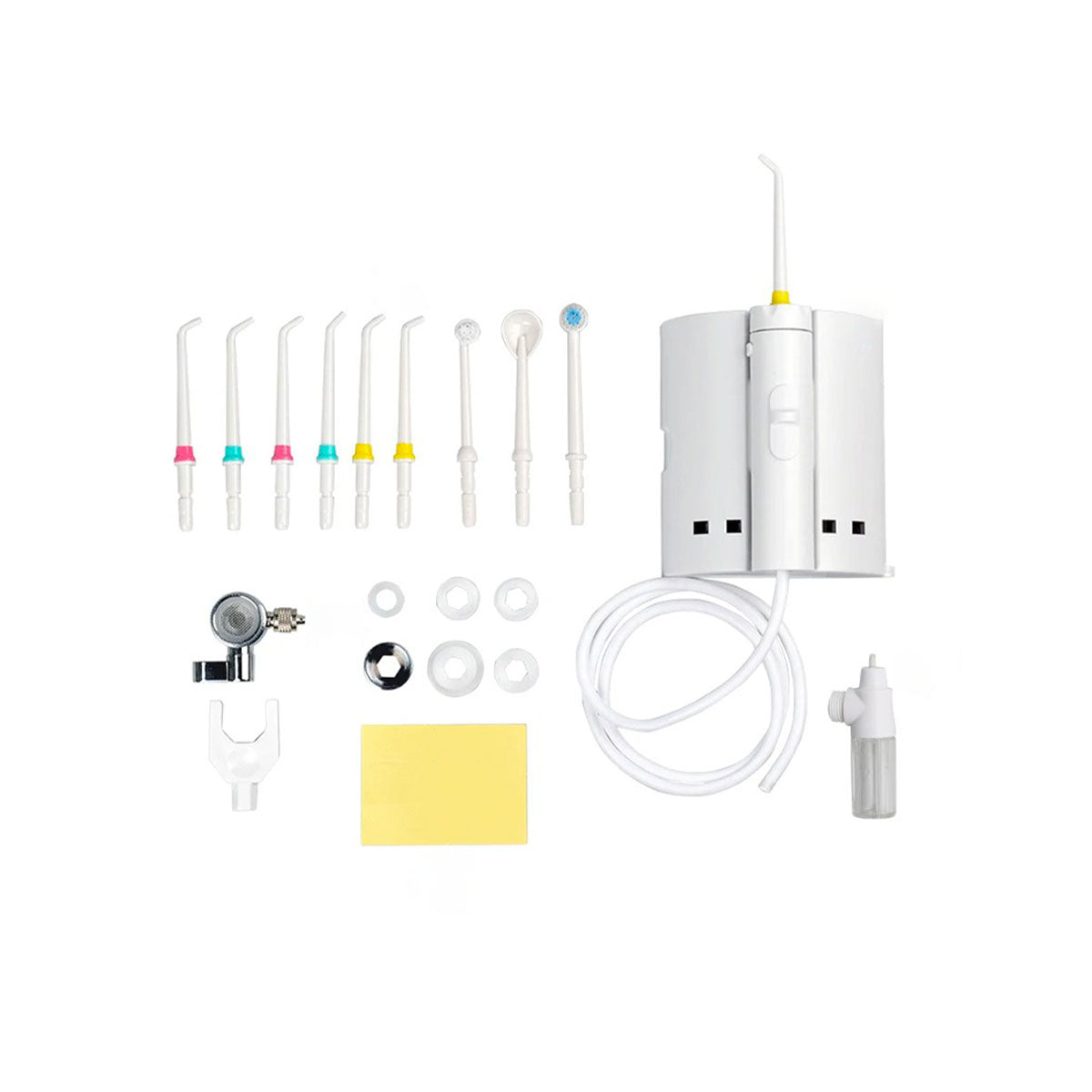 Jet dentaire sur robinet - Oral Irrigator XS4 - oralirrigator.fr - 10 buses incluses - réservoir rince bouche inclus - Kit d'adaptation universel inclus - oralirrigator.fr